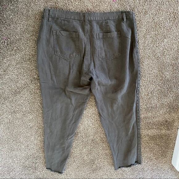 Joie Yvonette Straight Leg Crop Linen Pants - Picture 6 of 7